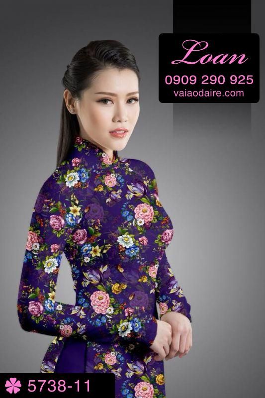 Vải áo dài hoa nhí