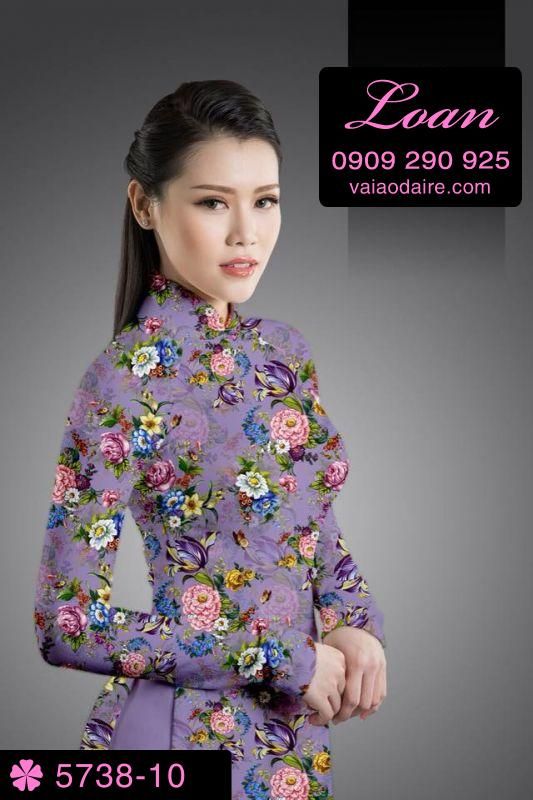 Vải áo dài hoa nhí