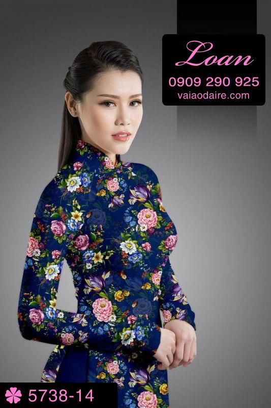 Vải áo dài hoa nhí