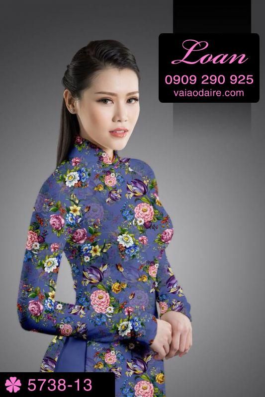 Vải áo dài hoa nhí