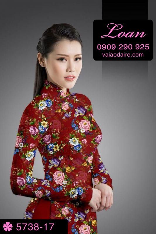 Vải áo dài hoa nhí