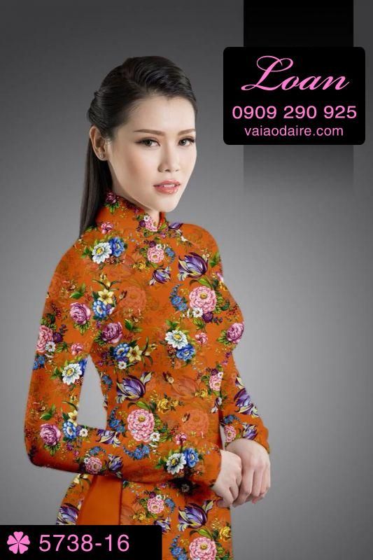 Vải áo dài hoa nhí