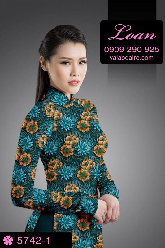 Vải áo dài hoa nhí Vải áo dài hoa nhí
