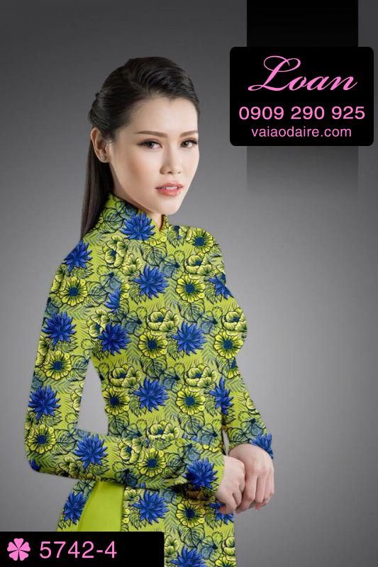 Vải áo dài hoa nhí Vải áo dài hoa nhí