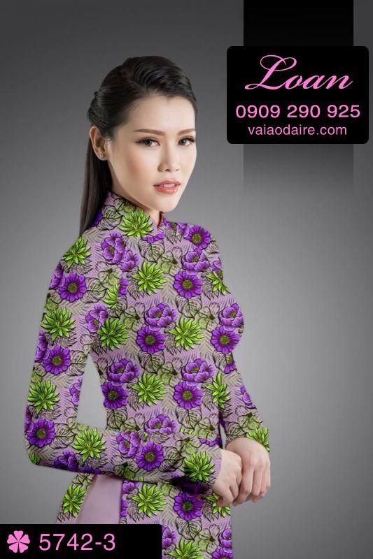 Vải áo dài hoa nhí Vải áo dài hoa nhí