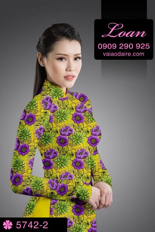 Vải áo dài hoa nhí Vải áo dài hoa nhí