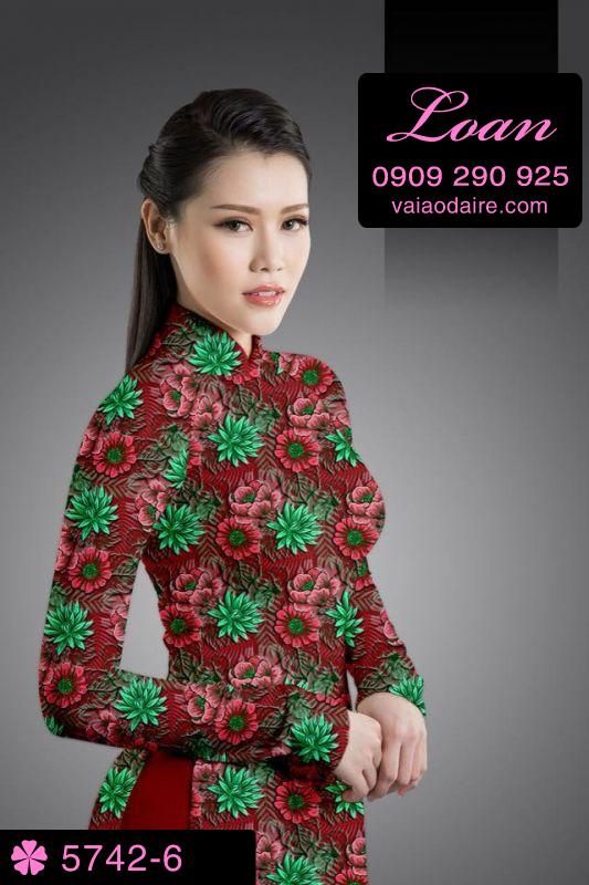 Vải áo dài hoa nhí Vải áo dài hoa nhí