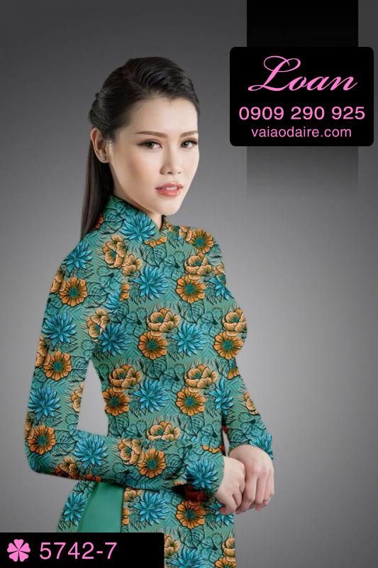 Vải áo dài hoa nhí Vải áo dài hoa nhí