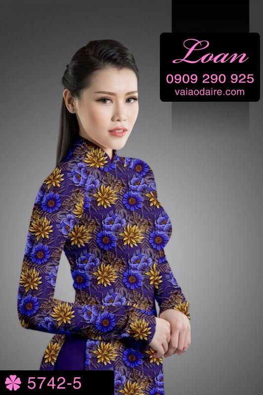 Vải áo dài hoa nhí Vải áo dài hoa nhí