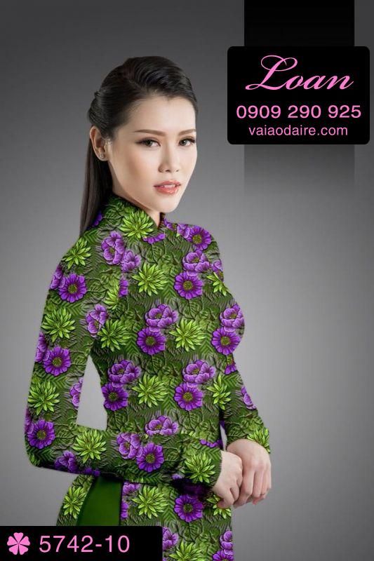Vải áo dài hoa nhí Vải áo dài hoa nhí