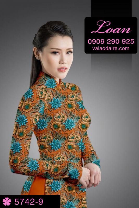 Vải áo dài hoa nhí Vải áo dài hoa nhí