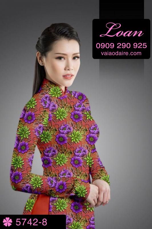 Vải áo dài hoa nhí Vải áo dài hoa nhí
