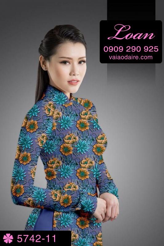 Vải áo dài hoa nhí Vải áo dài hoa nhí