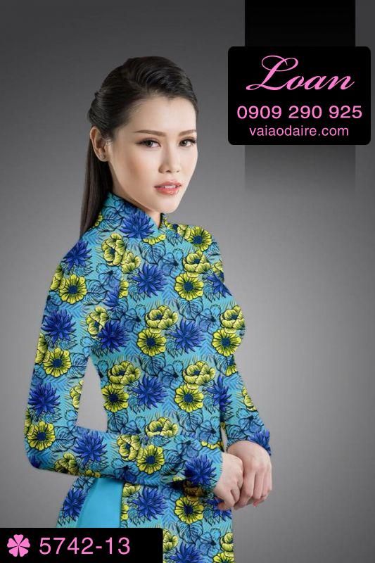 Vải áo dài hoa nhí Vải áo dài hoa nhí