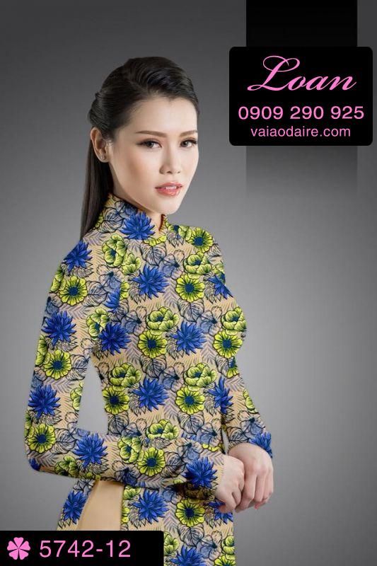 Vải áo dài hoa nhí Vải áo dài hoa nhí