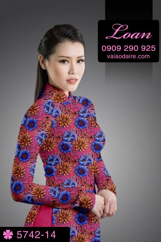 Vải áo dài hoa nhí Vải áo dài hoa nhí
