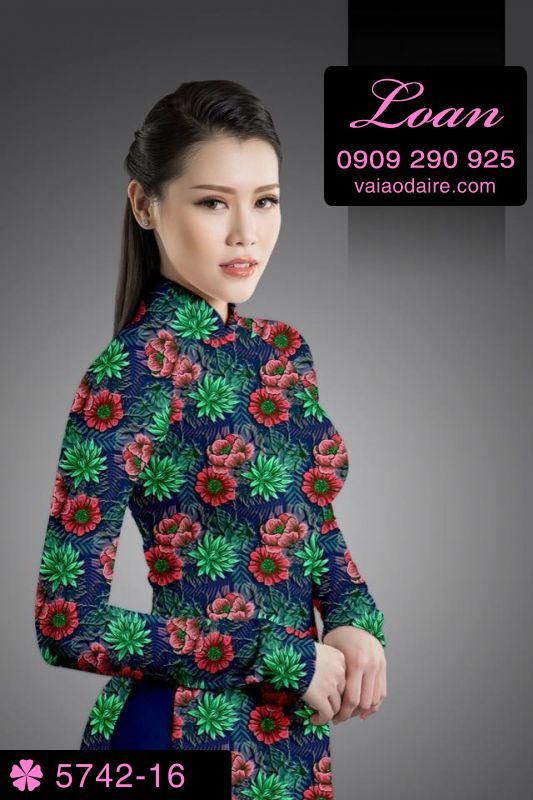 Vải áo dài hoa nhí Vải áo dài hoa nhí
