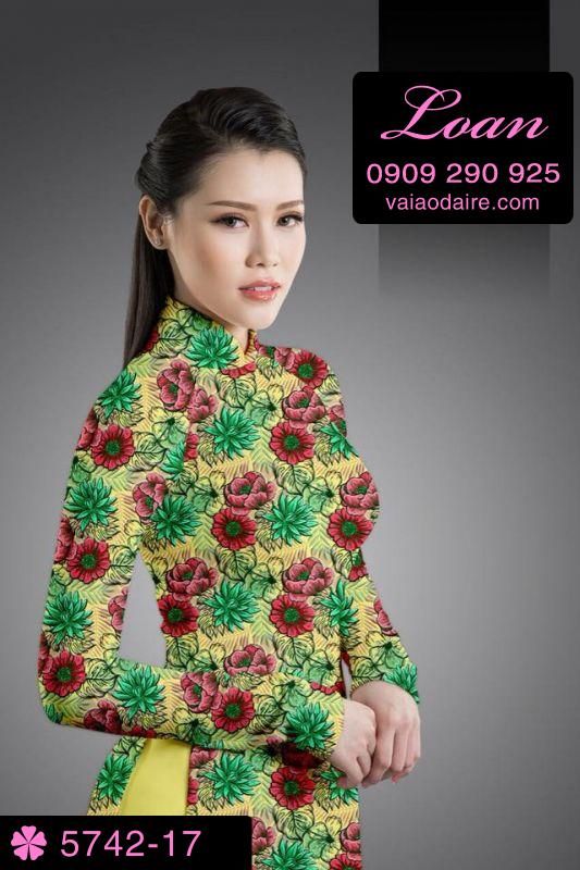 Vải áo dài hoa nhí Vải áo dài hoa nhí