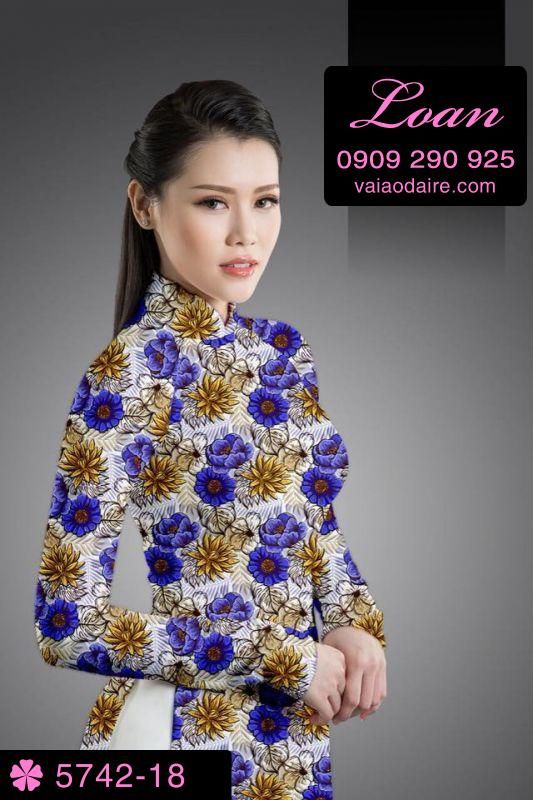Vải áo dài hoa nhí Vải áo dài hoa nhí