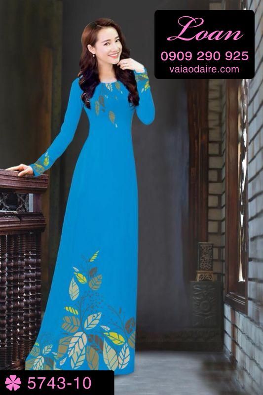 Vải áo dài hoa trên dưới