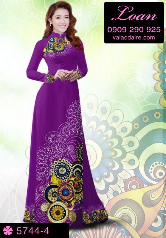 Vải áo dài hoa văn đẹp Vải áo dài hoa văn đẹp