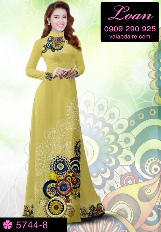 Vải áo dài hoa văn đẹp Vải áo dài hoa văn đẹp