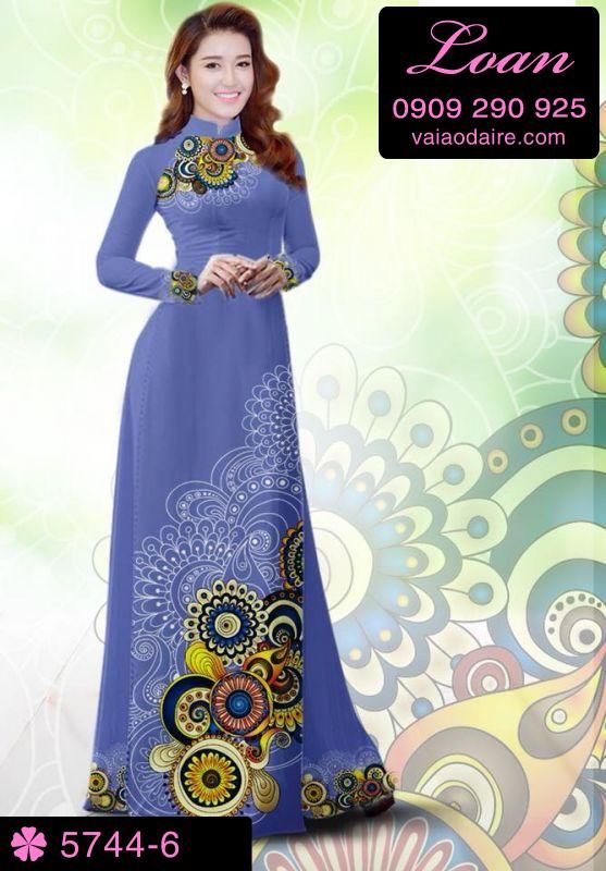 Vải áo dài hoa văn đẹp Vải áo dài hoa văn đẹp