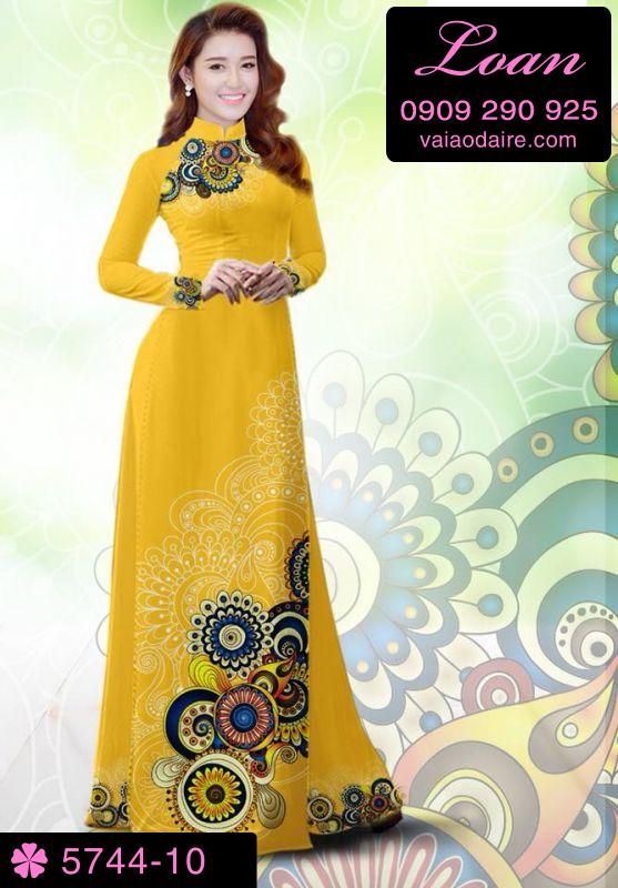 Vải áo dài hoa văn đẹp Vải áo dài hoa văn đẹp