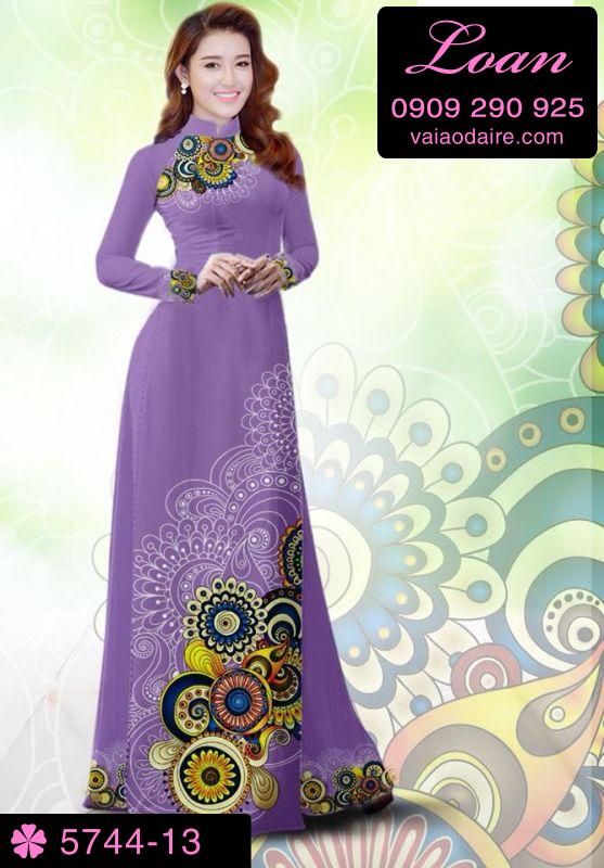 Vải áo dài hoa văn đẹp Vải áo dài hoa văn đẹp