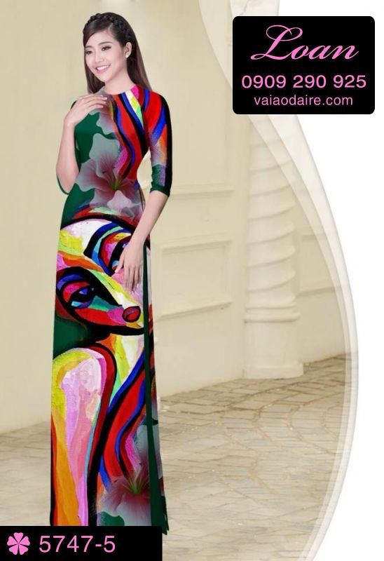 Vải áo dài trừu tượng