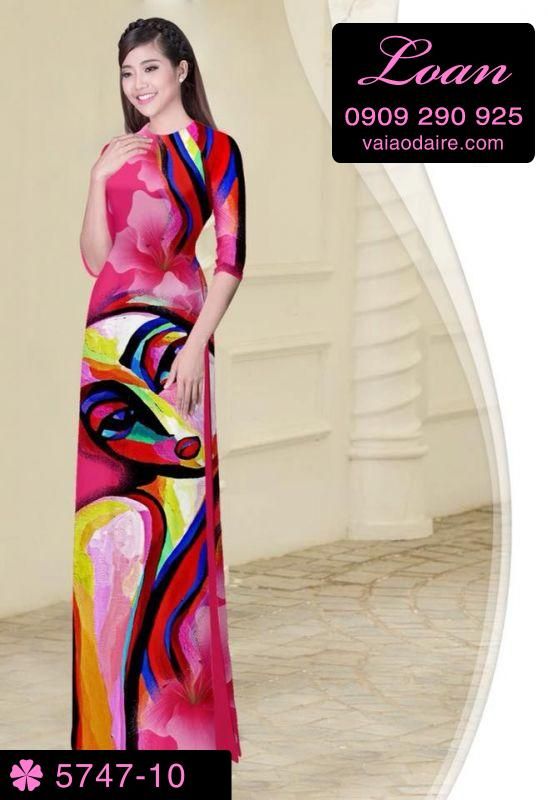 Vải áo dài trừu tượng