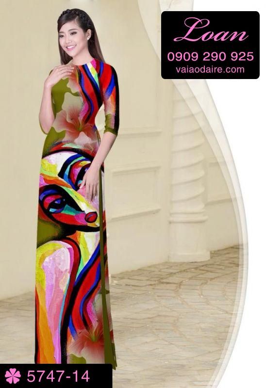Vải áo dài trừu tượng