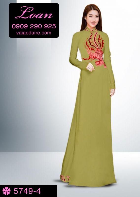 Vải áo dài chim phụng hoàng