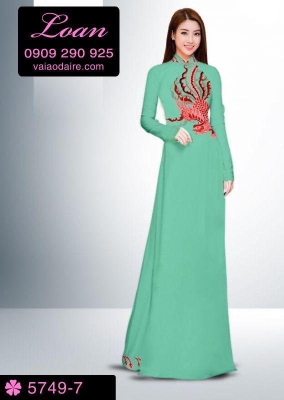 Vải áo dài chim phụng hoàng