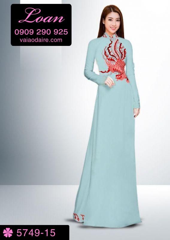 Vải áo dài chim phụng hoàng
