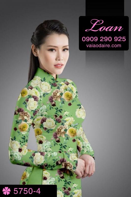 Vải áo dài hoa nhí