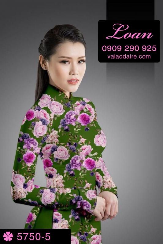 Vải áo dài hoa nhí