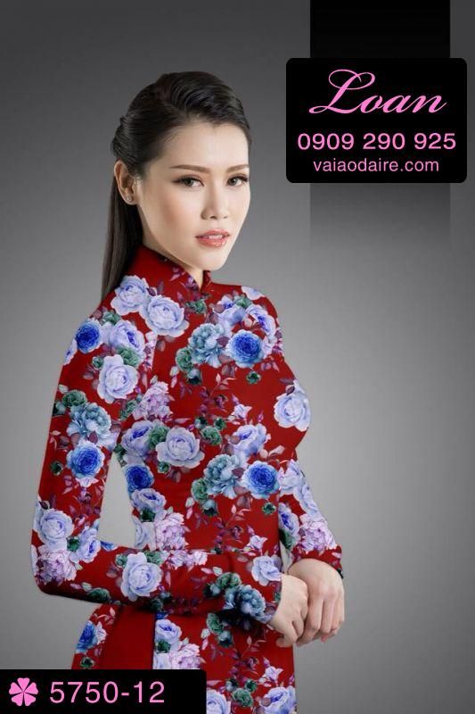 Vải áo dài hoa nhí