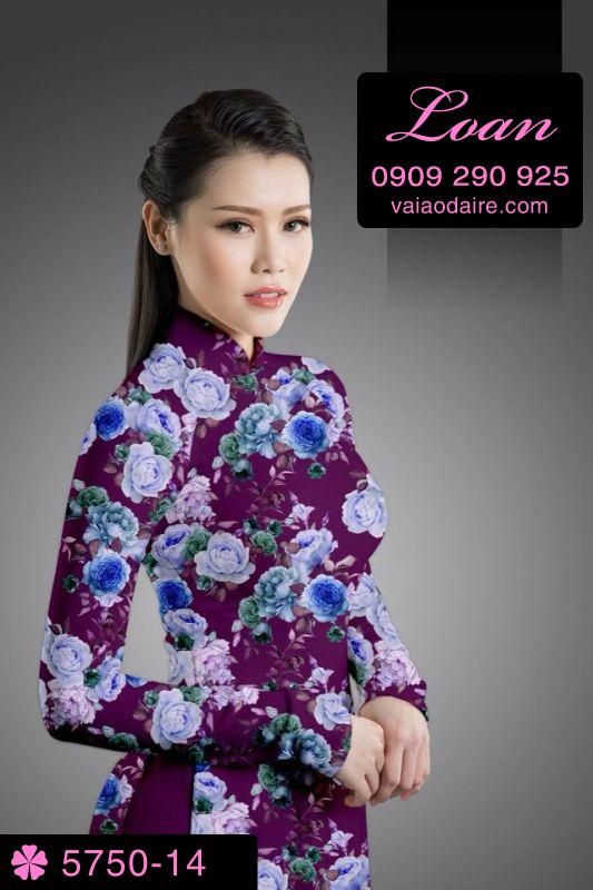 Vải áo dài hoa nhí