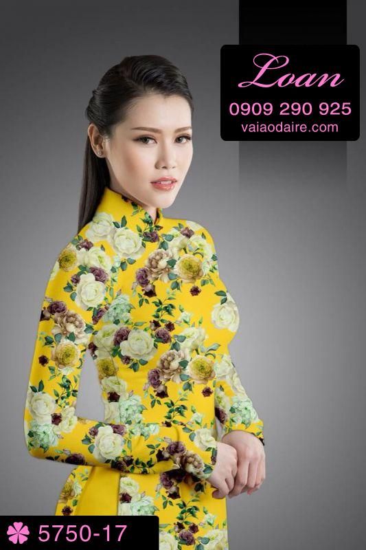 Vải áo dài hoa nhí