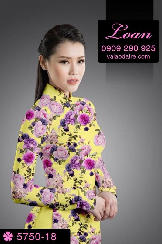 Vải áo dài hoa nhí