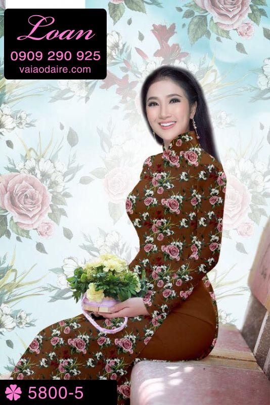 Vải áo dài hoa nhí Vải áo dài hoa nhí