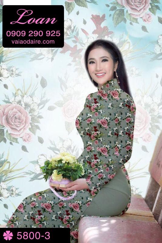 Vải áo dài hoa nhí Vải áo dài hoa nhí