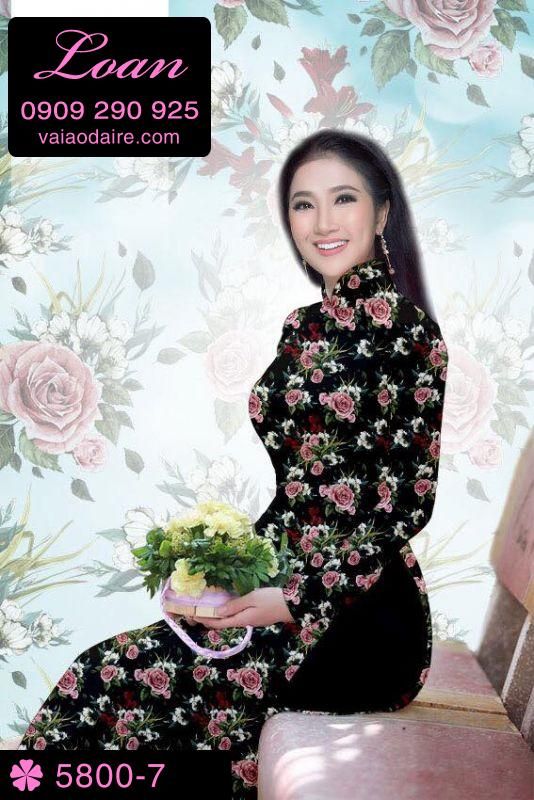 Vải áo dài hoa nhí Vải áo dài hoa nhí