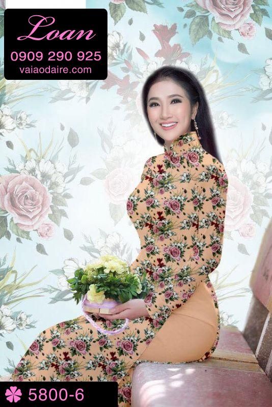 Vải áo dài hoa nhí Vải áo dài hoa nhí