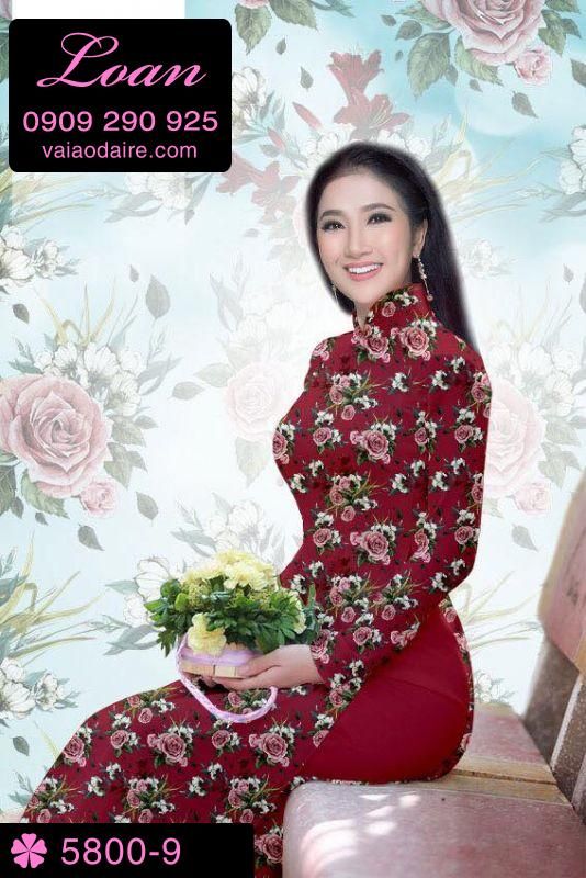 Vải áo dài hoa nhí Vải áo dài hoa nhí