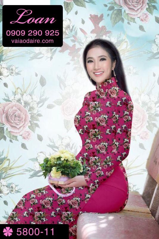 Vải áo dài hoa nhí Vải áo dài hoa nhí