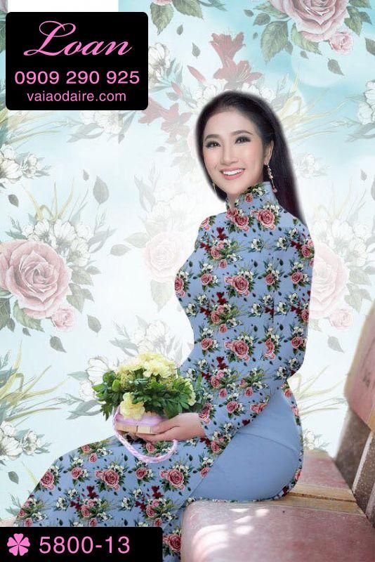 Vải áo dài hoa nhí Vải áo dài hoa nhí