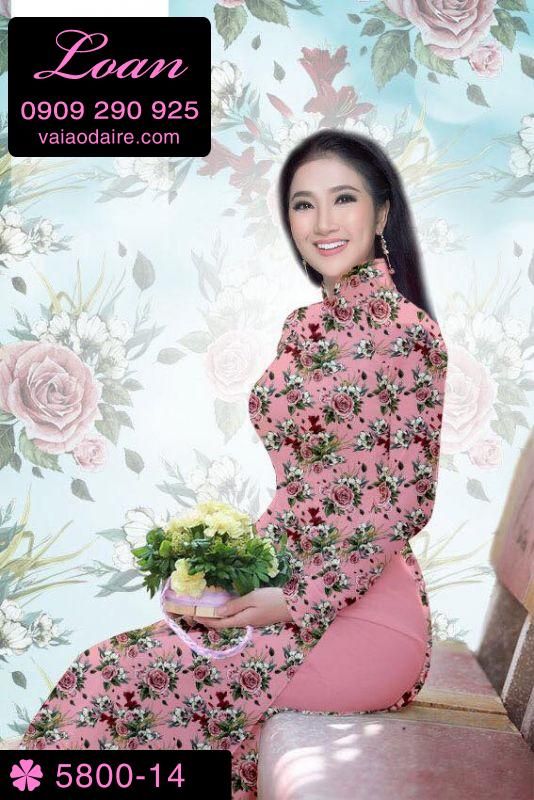 Vải áo dài hoa nhí Vải áo dài hoa nhí