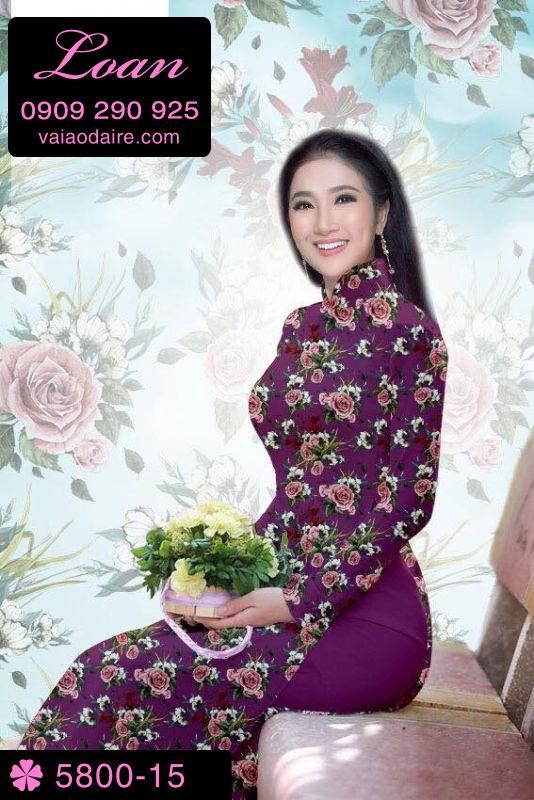 Vải áo dài hoa nhí Vải áo dài hoa nhí